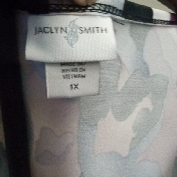 Jaclyn Smith Purple and Blue Cowl Neck Blouse - Picture 3 of 5